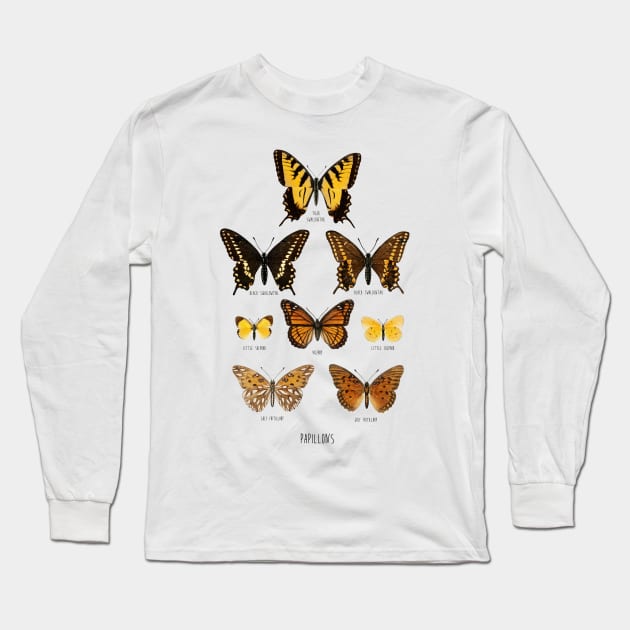 Butterfly Wonders Art Collage Long Sleeve T-Shirt by Sizzlinks